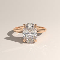 Rose Gold 2ct Oval Lab-Grown Diamond Solitaire Engagement Ring – Adele — Verasah