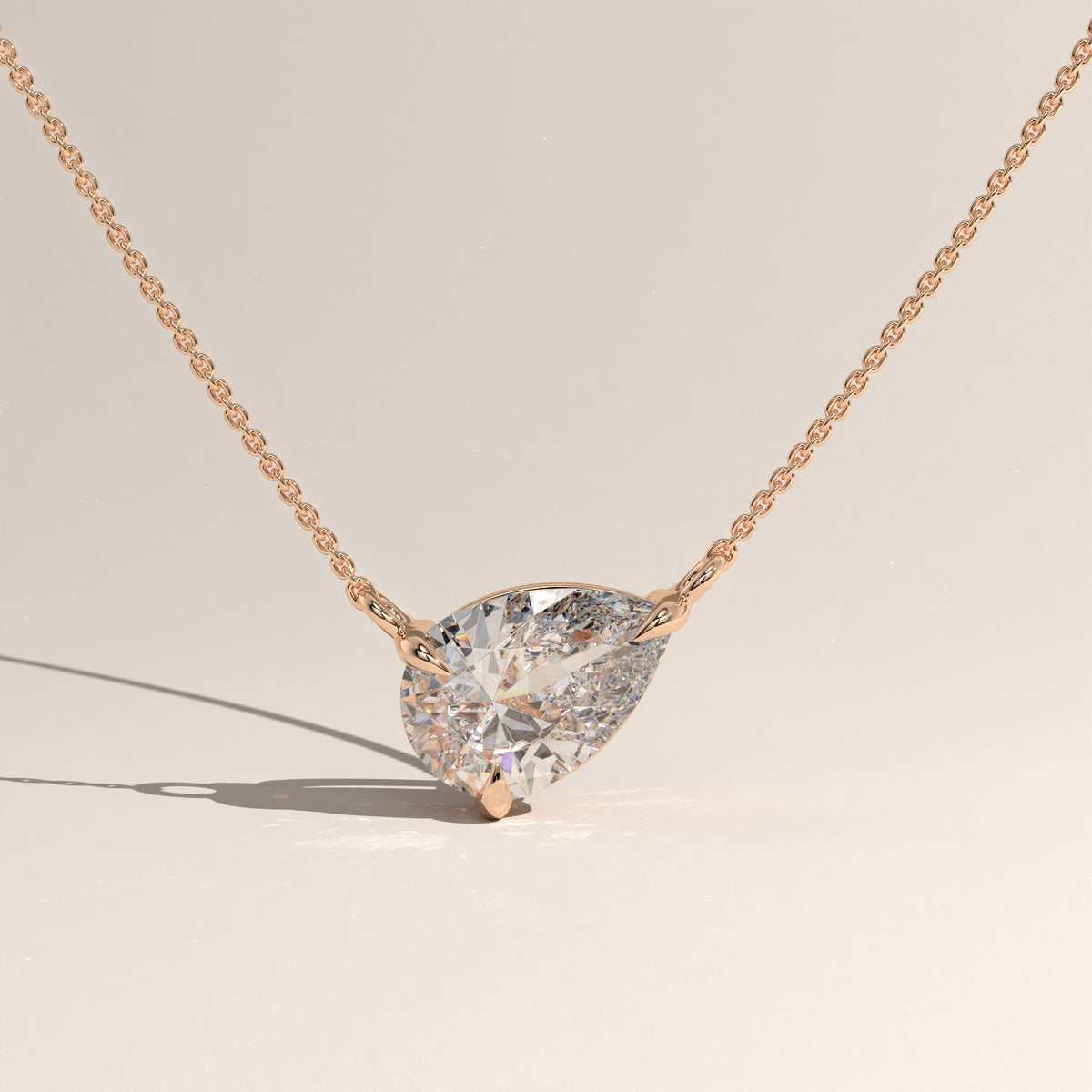 1ct East-West Pear Lab-Grown Diamond Necklace – Iris