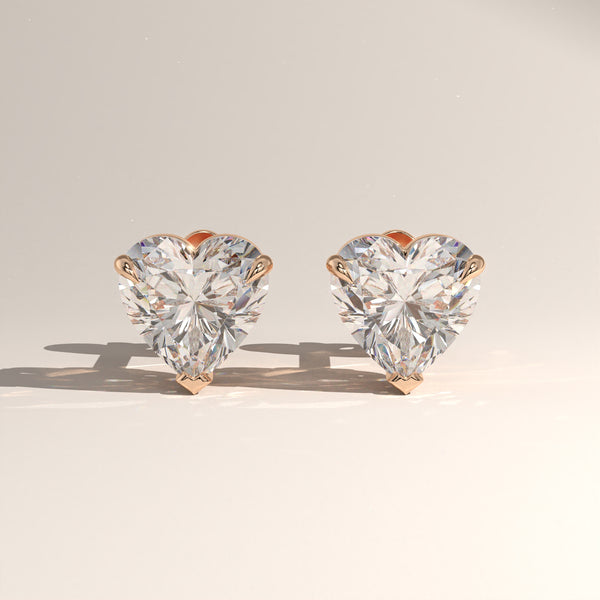 1.5ct TW Heart Lab-Grown Diamond Stud Earrings – Amara