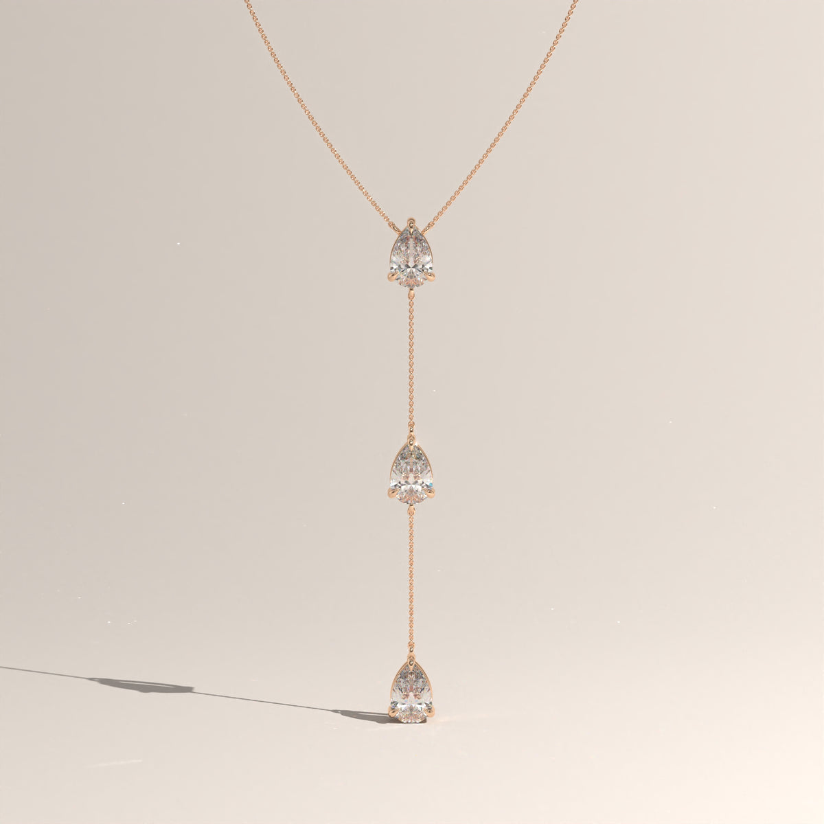 3ct TW Pear Lab-Grown Diamond Lariat Necklace – Clara