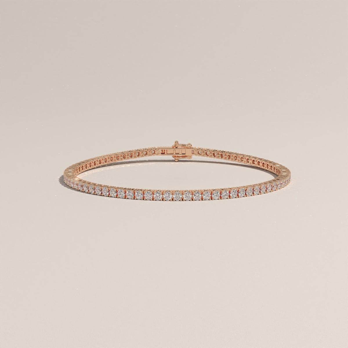 3ct TW Round Lab-Grown Diamond Tennis Bracelet – Violet