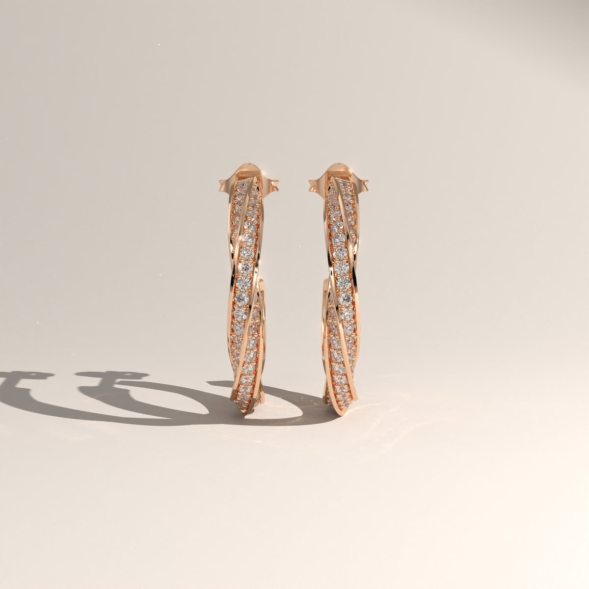 Lab-Grown Diamond Twist Hoop Earrings – Jess