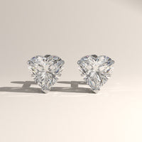 White Gold 1.5ct TW Heart Lab-Grown Diamond Stud Earrings – Amara — Verasah