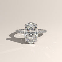 White Gold 3.5ct Oval Lab-Grown Diamond Engagement Ring — Verasah