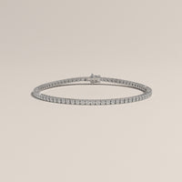 White Gold 3ct TW Round Lab-Grown Diamond Tennis Bracelet – Violet, view 2 — Verasah