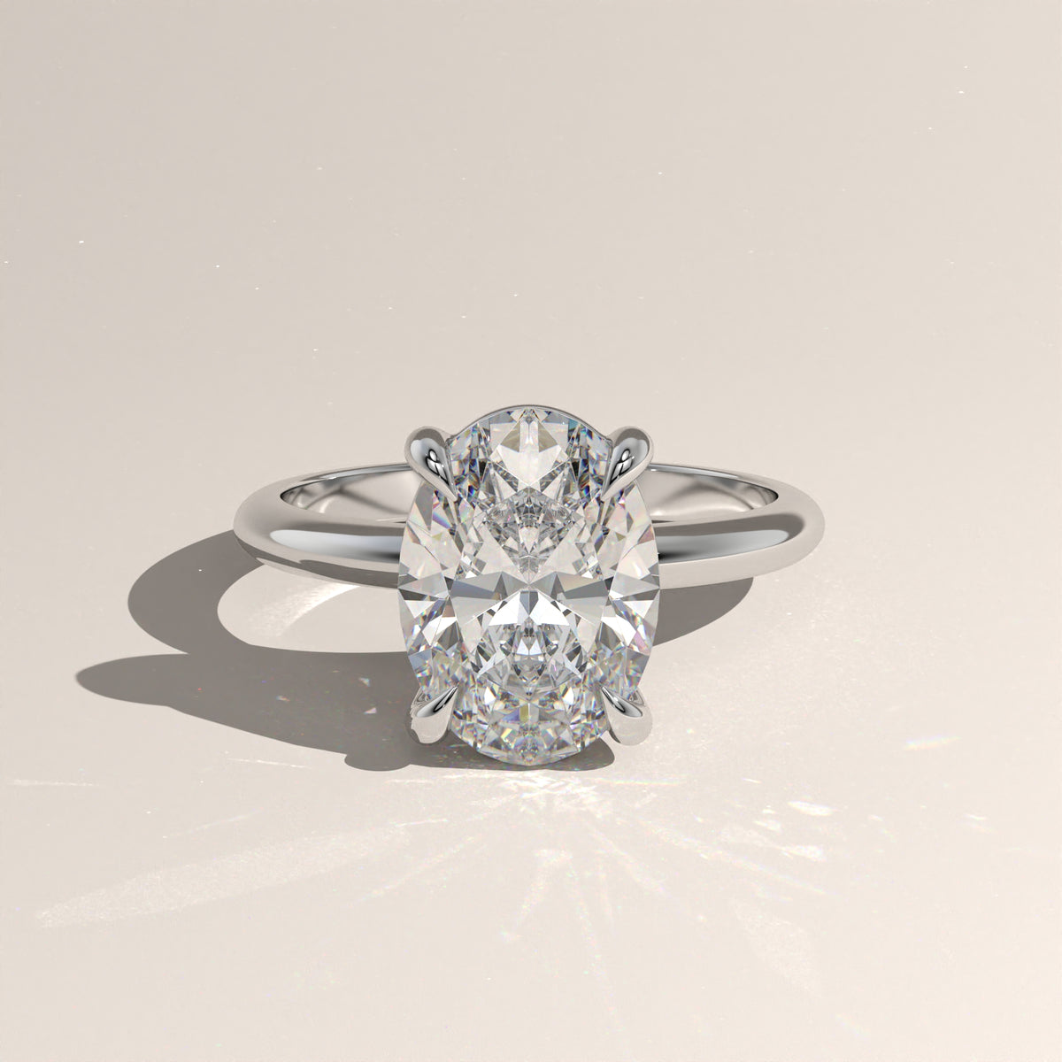 2ct Oval Lab-Grown Diamond Solitaire Engagement Ring – Adele