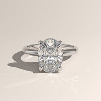 White Gold 2ct Oval Lab-Grown Diamond Solitaire Engagement Ring – Adele — Verasah
