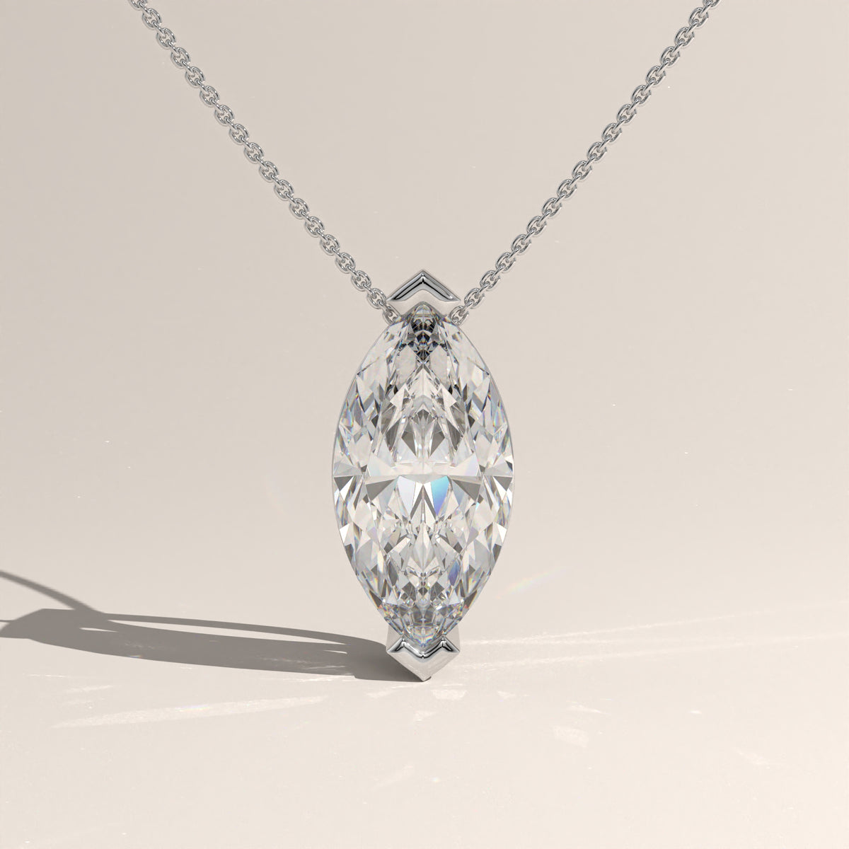 1ct Marquise Lab-Grown Diamond Pendant Necklace – Vivienne