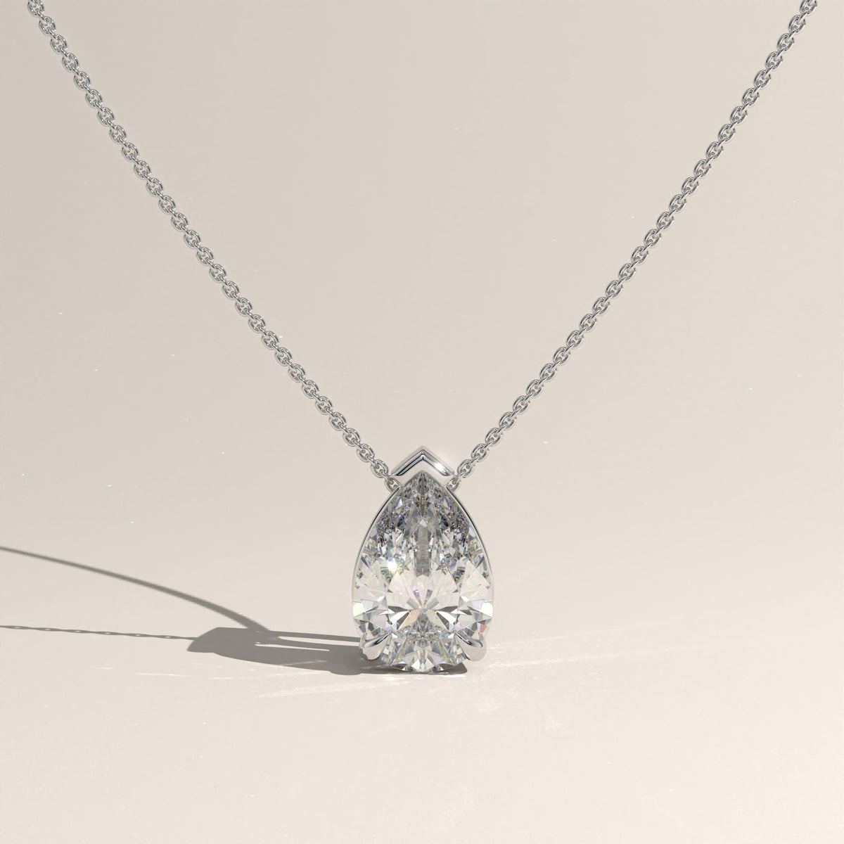 1ct Pear Lab-Grown Diamond Pendant Necklace – Rosalie