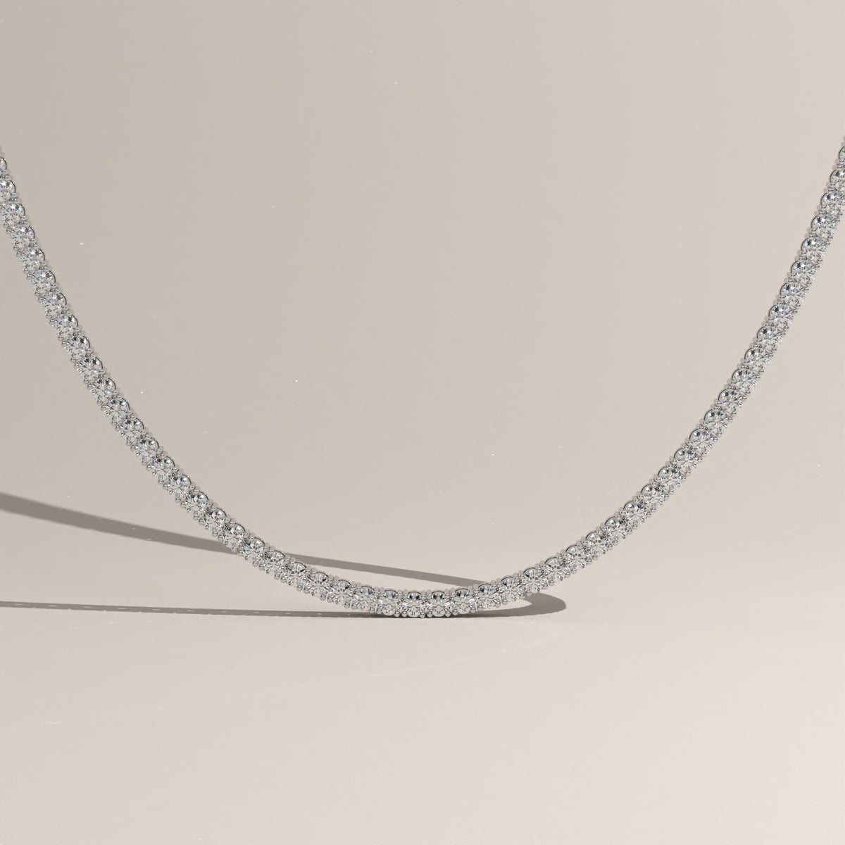 Round Lab-Grown Diamond Tennis Necklace – Clemantine