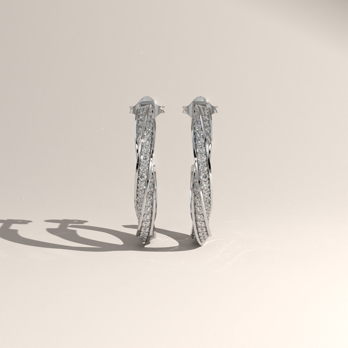 Lab-Grown Diamond Twist Hoop Earrings – Jess