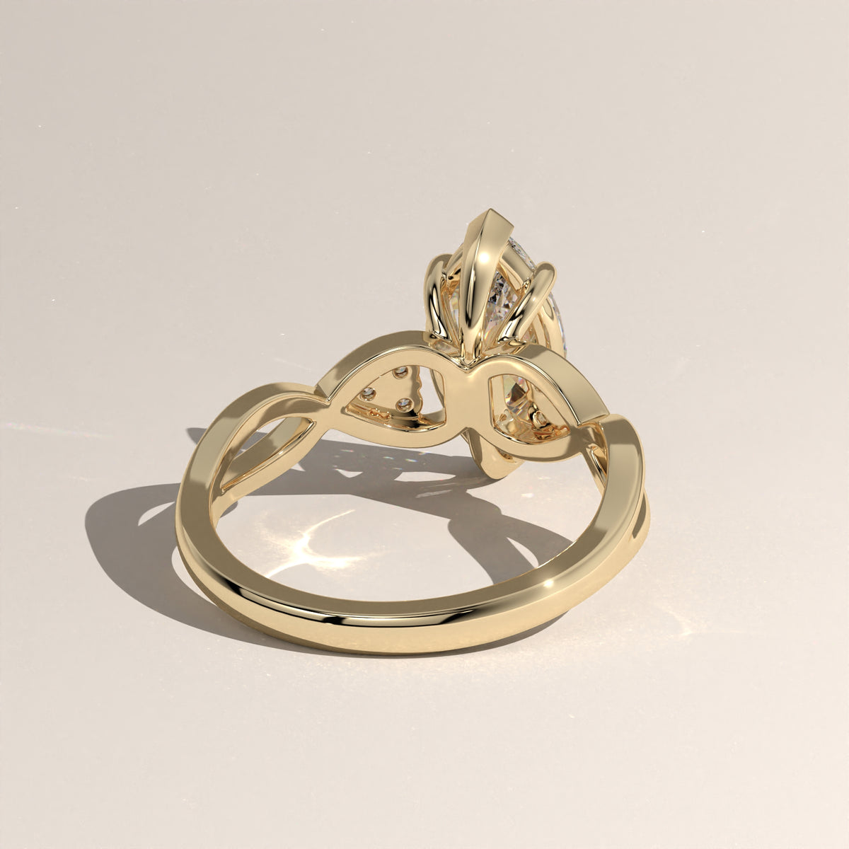 2ct Marquise Lab-Grown Diamond Twist Band Engagement Ring – Ivy