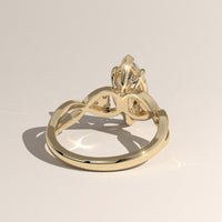 Yellow Gold 2.13ct Marquise Lab-Grown Diamond Twist Band Engagement Ring – Ivy, view 4 — Verasah