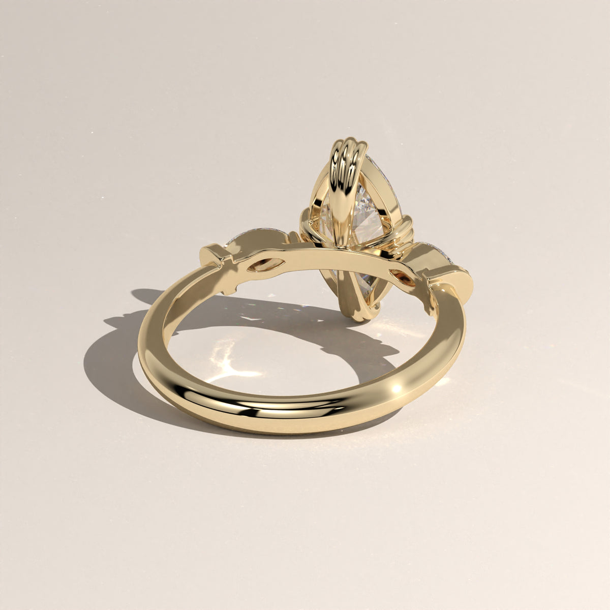 2ct Marquise Lab-Grown Diamond Three Stone Engagement Ring – Maha