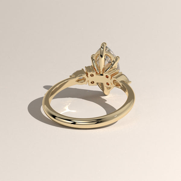 2ct Marquise Lab-Grown Diamond Engagement Ring with Pear Side Stones – Cora