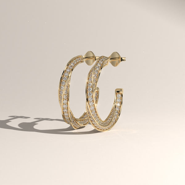 Lab-Grown Diamond Twist Hoop Earrings – Jess