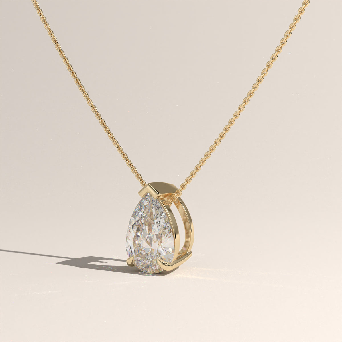 1ct Pear Lab-Grown Diamond Pendant Necklace – Rosalie