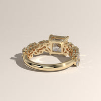 Yellow Gold 2.51ct Princess Lab-Grown Diamond Engagement Ring - Vienna, view 4 — Verasah