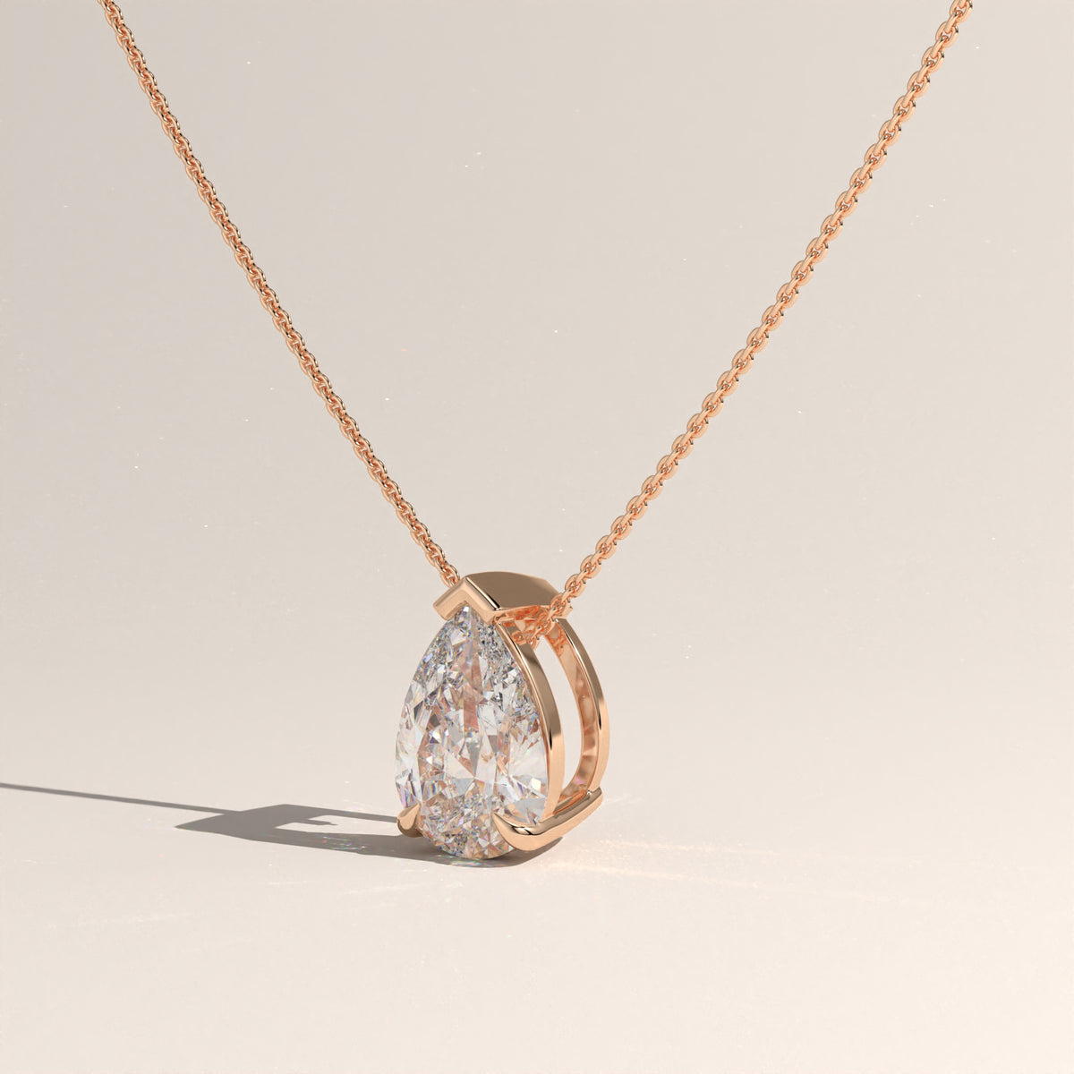 1ct Pear Lab-Grown Diamond Pendant Necklace – Rosalie