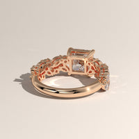 Rose Gold 2.51ct Princess Lab-Grown Diamond Engagement Ring - Vienna, view 4 — Verasah