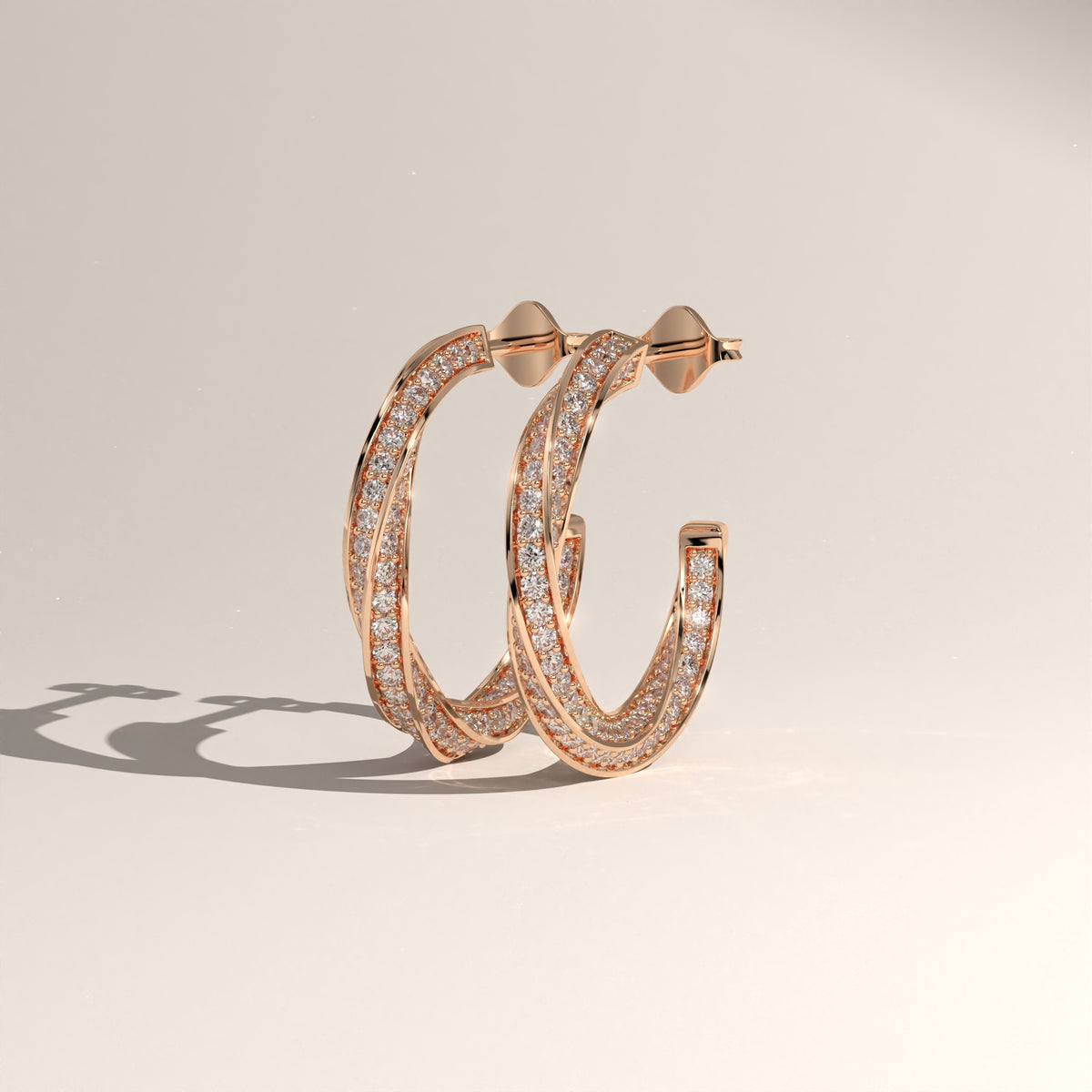 Lab-Grown Diamond Twist Hoop Earrings – Jess