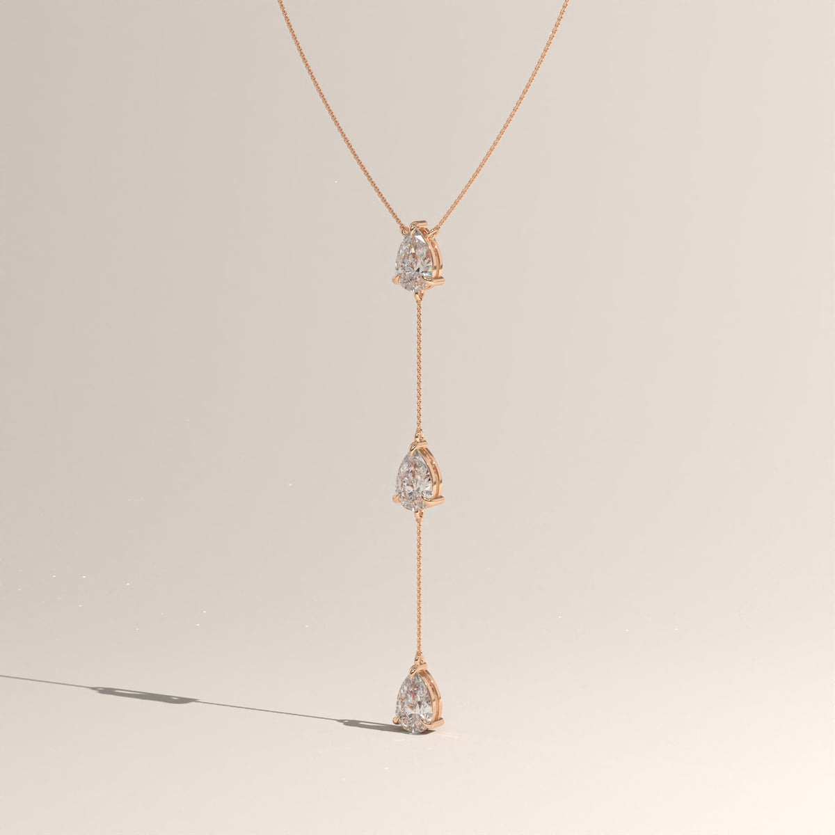 3ct TW Pear Lab-Grown Diamond Lariat Necklace – Clara