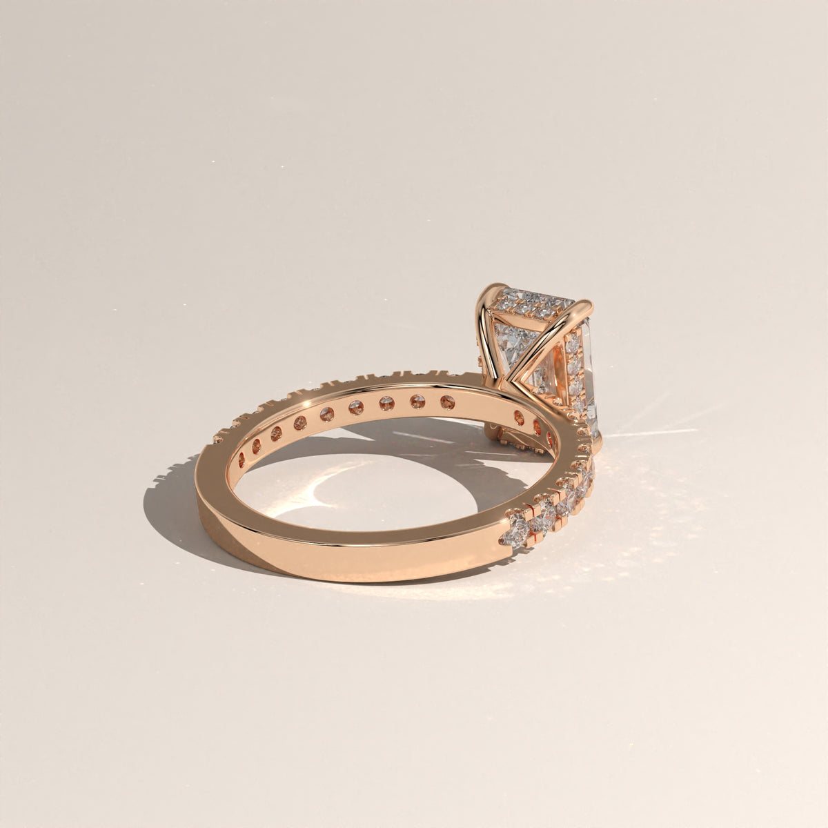 2ct Emerald Cut Lab-Grown Diamond Hidden Halo Pavé Engagement Ring – Sloane