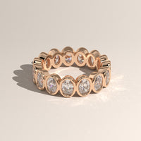 Rose Gold 3.4ct TW Oval Lab Grown Diamond Eternity Band — Verasah