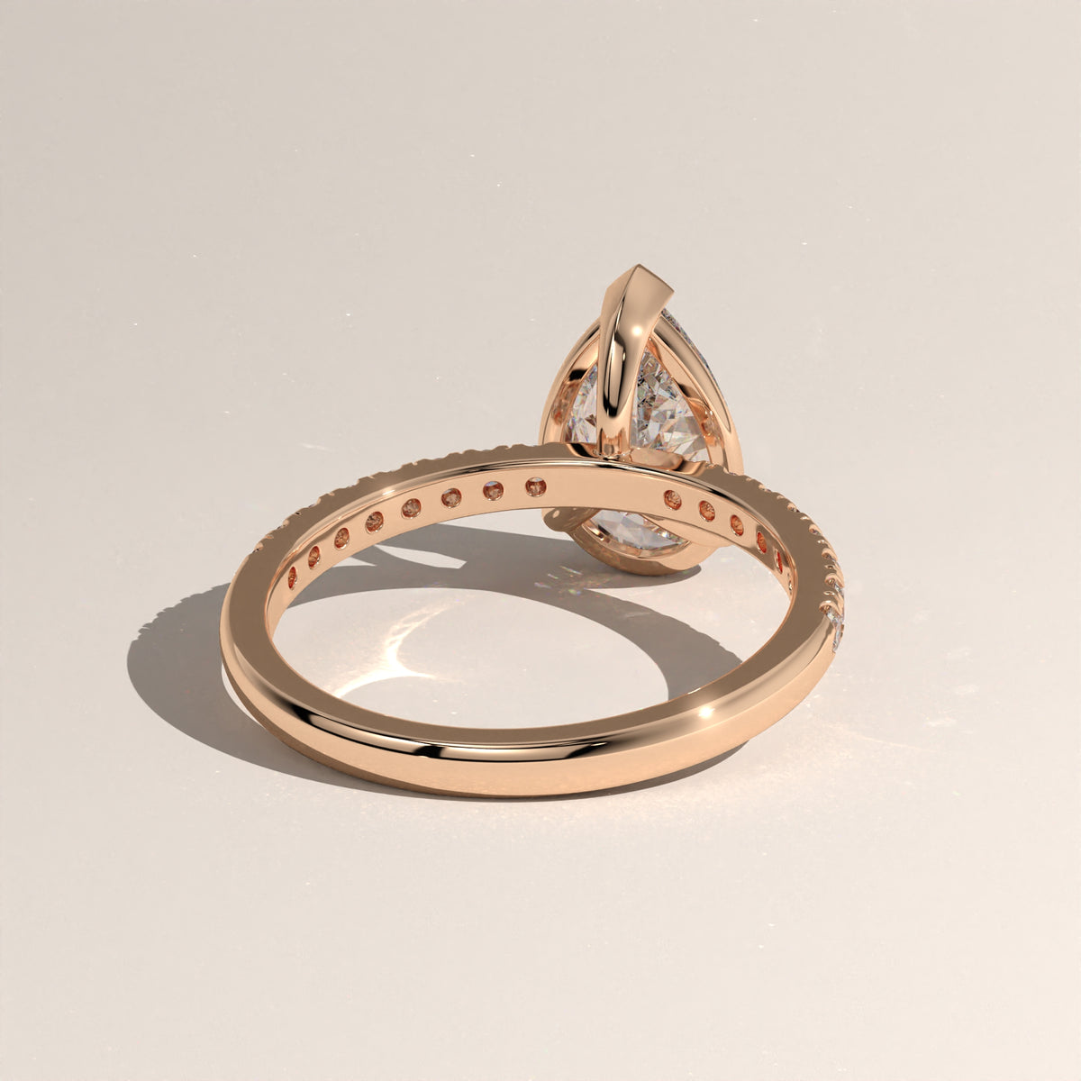 2ct Pear Lab-Grown Diamond Pavé Engagement Ring – Ines