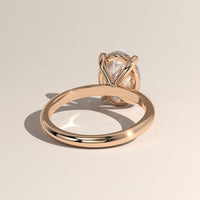 Rose Gold 2ct Oval Lab-Grown Diamond Solitaire Engagement Ring – Adele, view 4 — Verasah