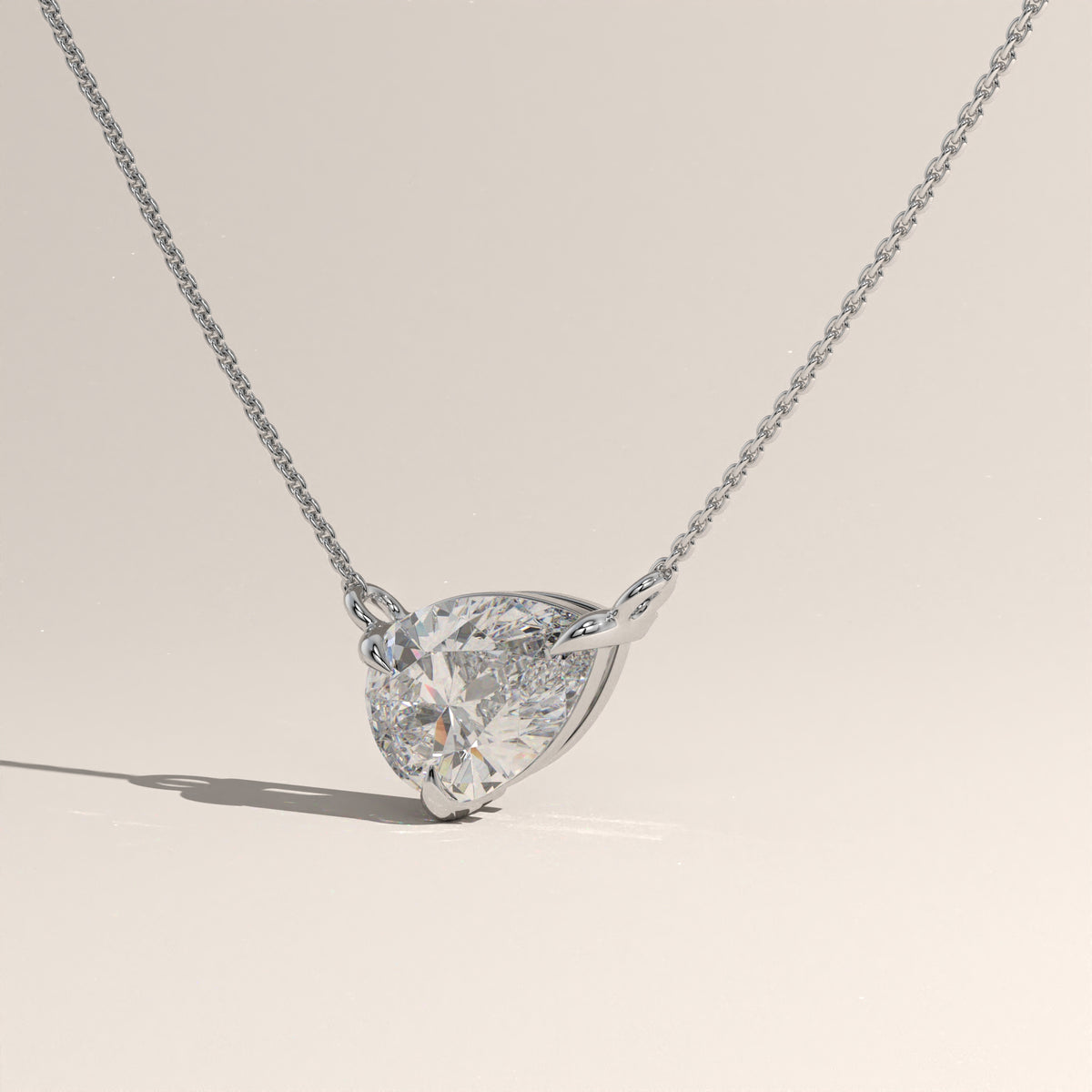 1ct East-West Pear Lab-Grown Diamond Necklace – Iris