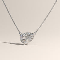 White Gold 1ct East-West Pear Lab-Grown Diamond Necklace – Iris, view 2 — Verasah