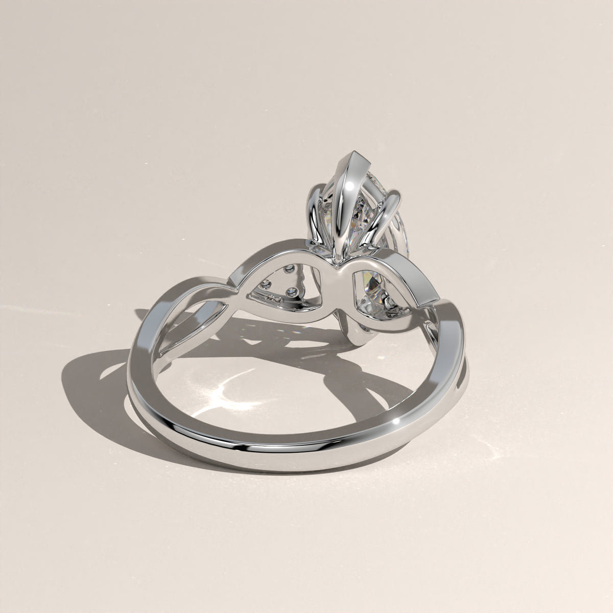 2ct Marquise Lab-Grown Diamond Twist Band Engagement Ring – Ivy