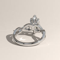 White Gold 2.13ct Marquise Lab-Grown Diamond Twist Band Engagement Ring – Ivy, view 4 — Verasah