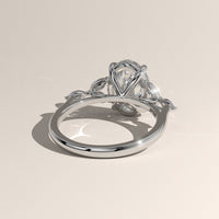 White Gold 3.19ct Oval Lab-Grown Diamond Ring with Side Stones - Maria, view 4 — Verasah