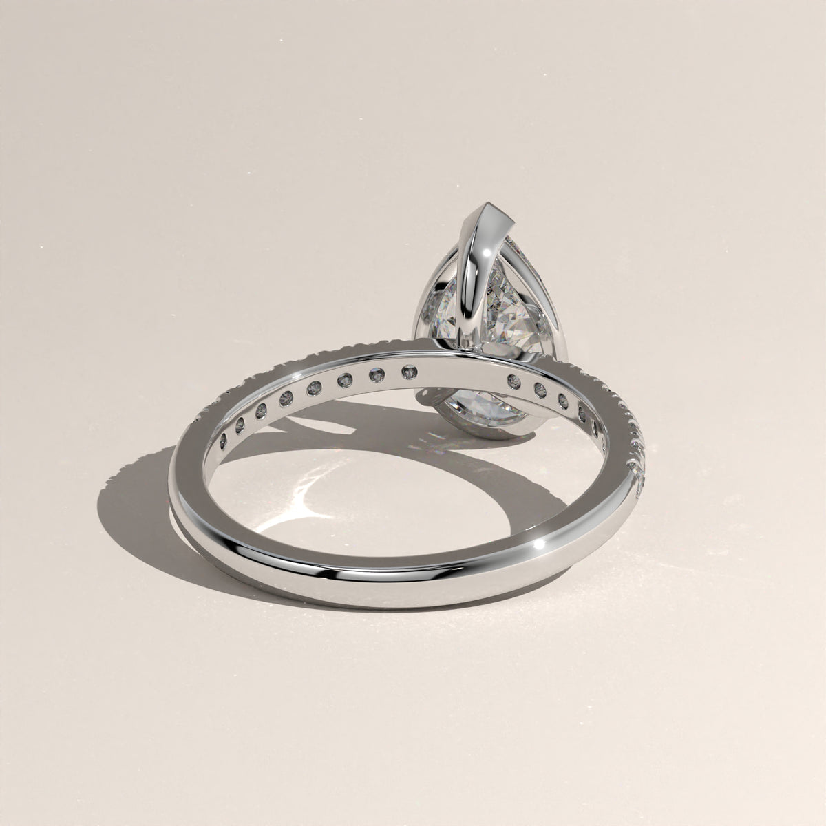 2ct Pear Lab-Grown Diamond Pavé Engagement Ring – Ines