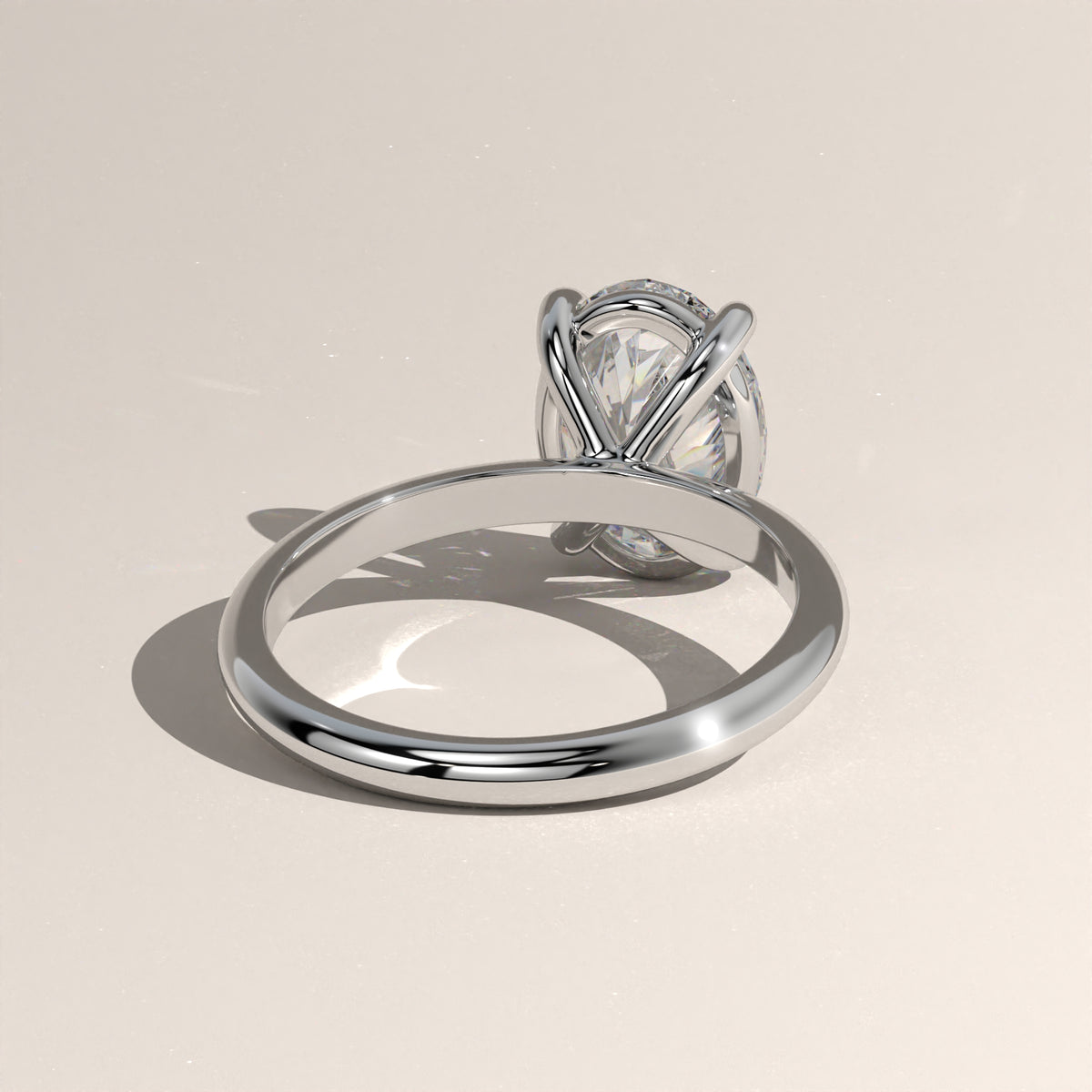 2ct Oval Lab-Grown Diamond Solitaire Engagement Ring – Adele