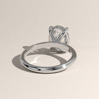White Gold 2ct Oval Lab-Grown Diamond Solitaire Engagement Ring – Adele, view 4 — Verasah