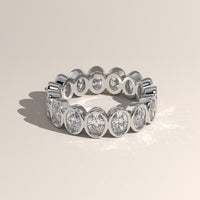 White Gold 3.4ct TW Oval Lab Grown Diamond Eternity Band — Verasah