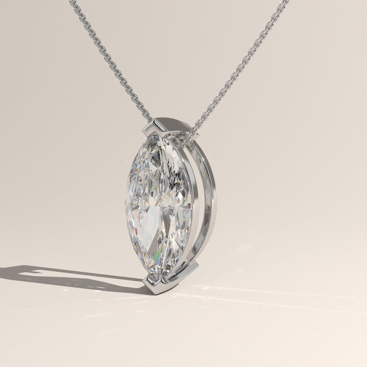 1ct Marquise Lab-Grown Diamond Pendant Necklace – Vivienne