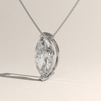 White Gold 1ct Marquise Lab-Grown Diamond Pendant Necklace – Vivienne, view 2 — Verasah