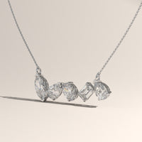 White Gold 1.77ct TW Mixed Shape Lab-Grown Diamond Bar Necklace – Phoebe, view 2 — Verasah