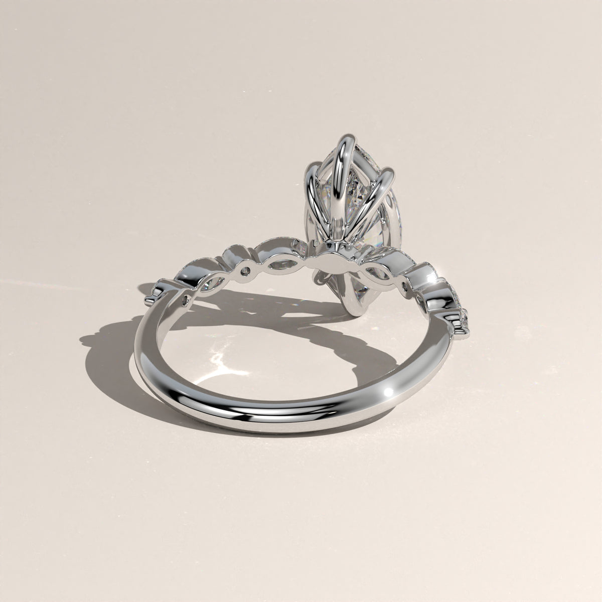 2ct Marquise Lab-Grown Diamond Five Stone Engagement Ring – Selene