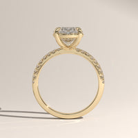 Yellow Gold 3.5ct Oval Lab-Grown Diamond Engagement Ring, view 3 — Verasah