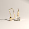 1.50ct TW Square Emerald Cut Lab-Grown Diamond Bezel Drop Earrings – Janet