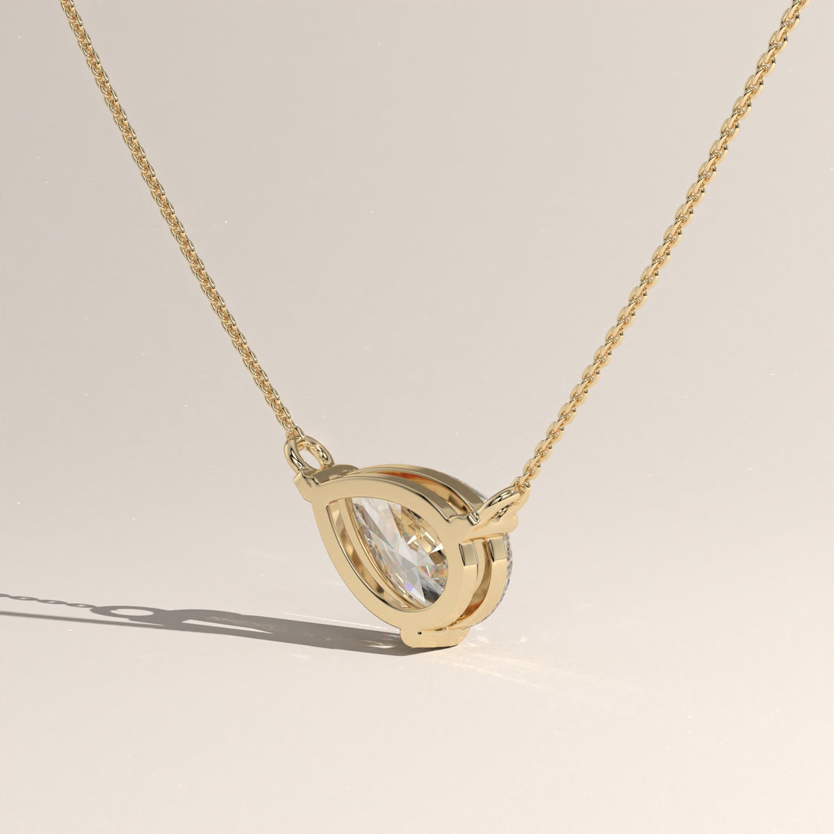 1ct East-West Pear Lab-Grown Diamond Necklace – Iris