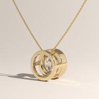 Yellow Gold 1.92ct Bezel Lab-grown Diamond Pendant Necklace - Nicole, view 3 — Verasah