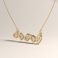 Yellow Gold 1.77ct TW Mixed Shape Lab-Grown Diamond Bar Necklace – Phoebe, view 3 — Verasah
