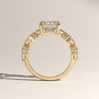 Yellow Gold 2.51ct Princess Lab-Grown Diamond Engagement Ring - Vienna, view 3 — Verasah
