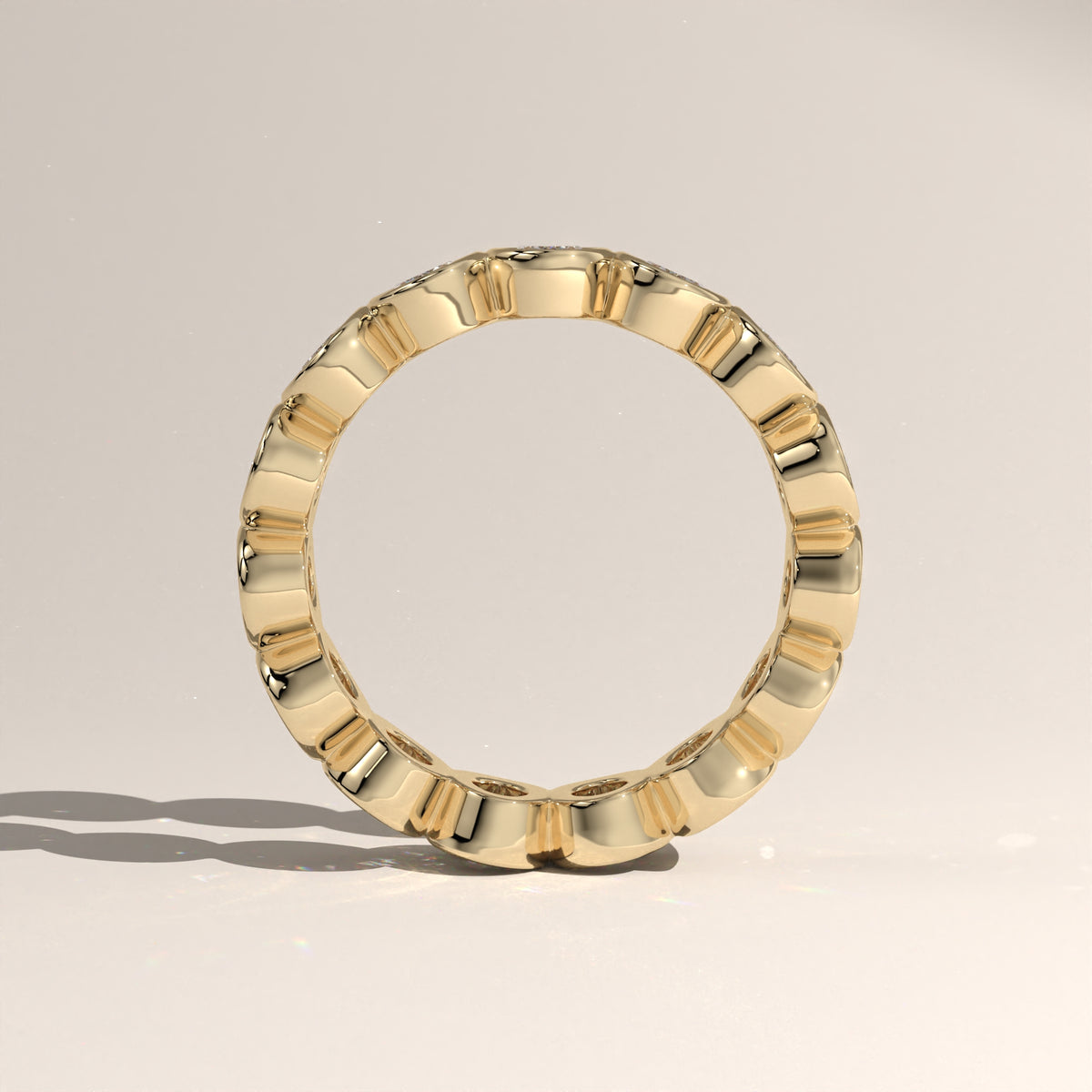 3.4ct TW Oval Lab-Grown Diamond Bezel Eternity Band – Kiara